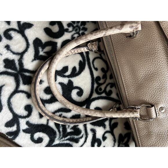 Coach Emma in Metallic Gold with Python - Picture 7 of 10